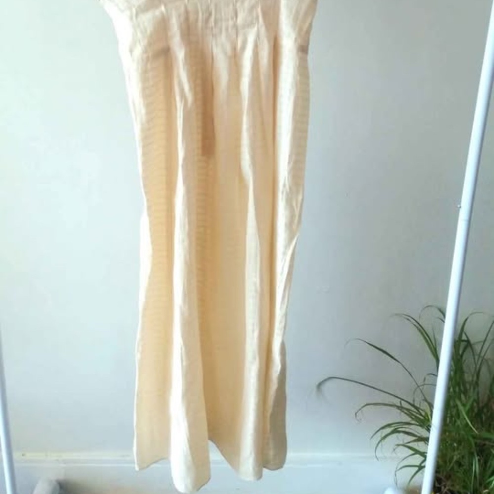 & Other Stories Linen Midi Dress Size 34 beige - Picture 6 of 9